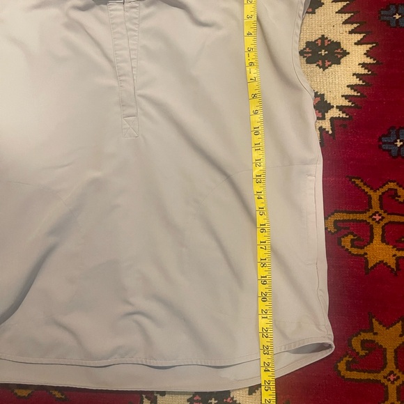 Figs scrub set tan stone color with neon yellow tie Womens size Medium - Picture 5 of 10